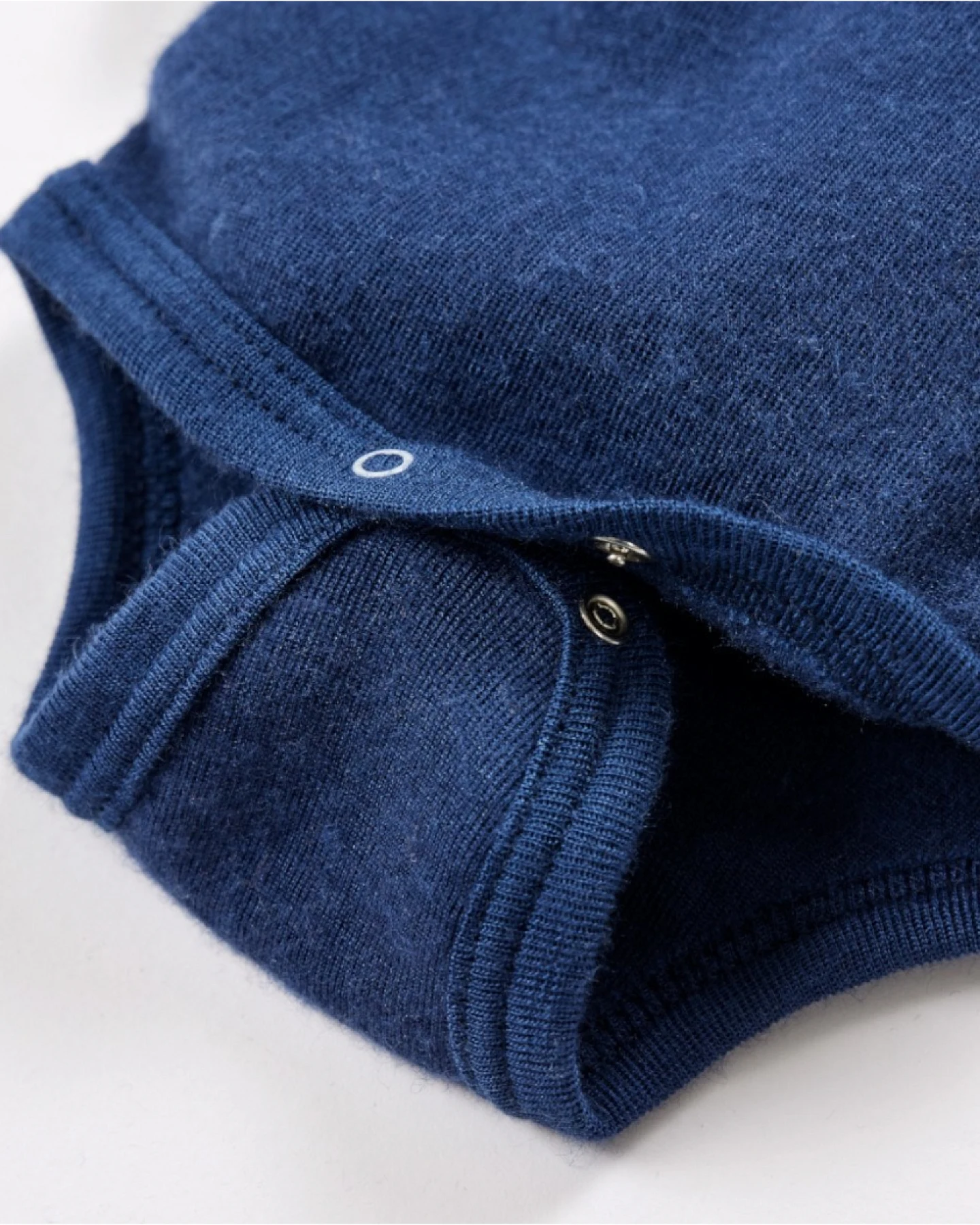Lilano Baby Wickelbody Langarm Wolle Seide blau Gr.56 – Ansicht 2