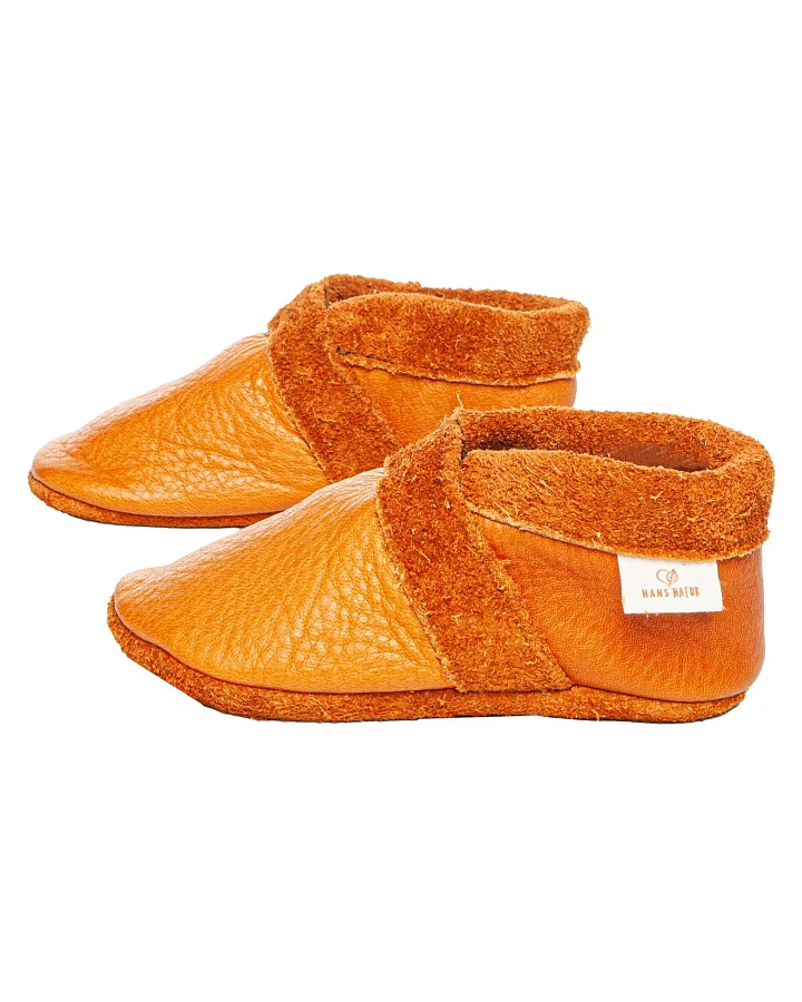 Baby und Kinder Hausschuhe Krabbelschuhe Ecopell Leder terra Gr. 17