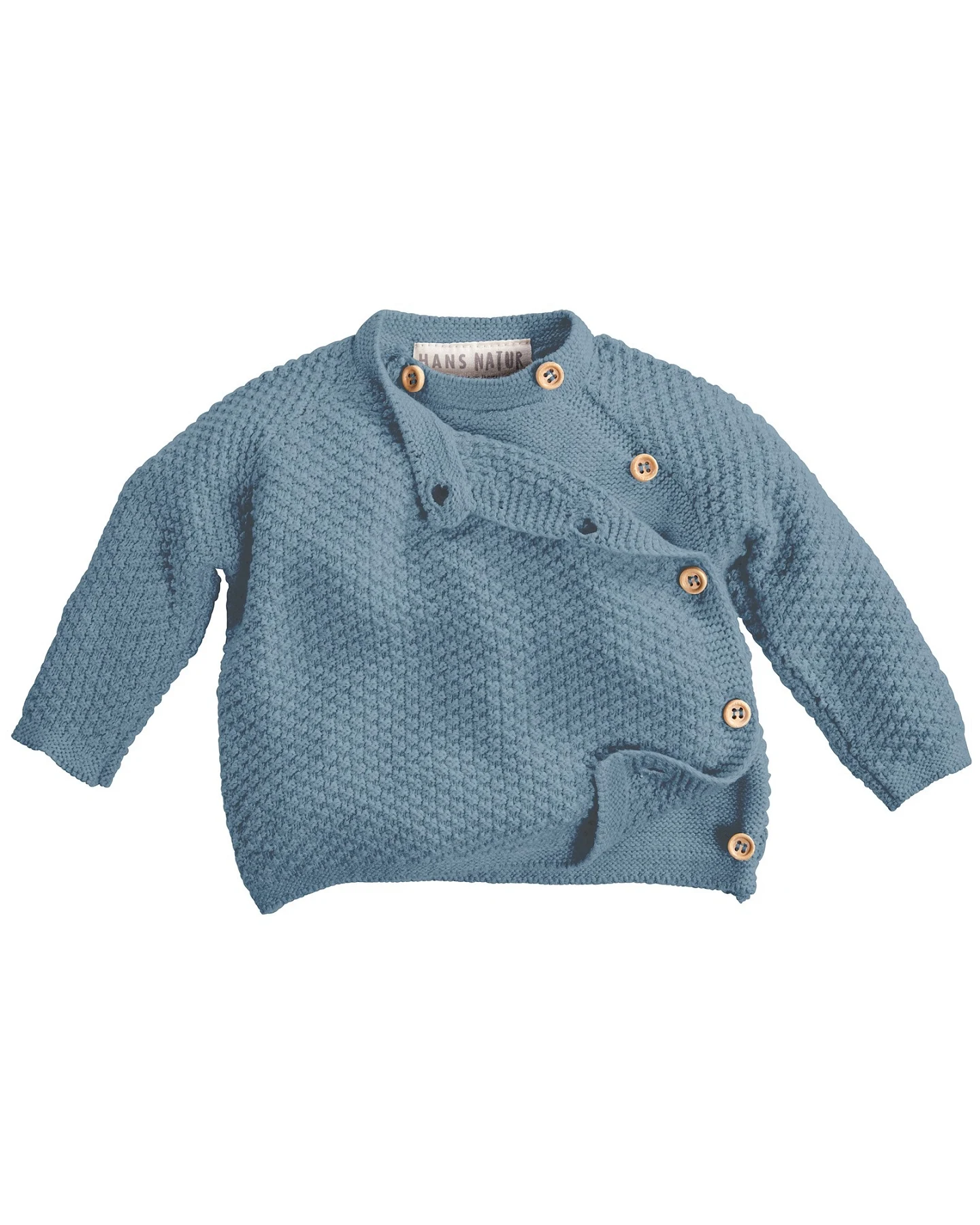Baby Jacke Schlüttli Baumwolle Strick blau Gr.62/68 – Ansicht 2