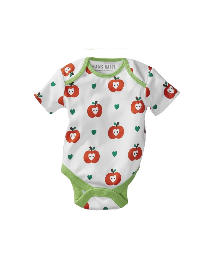 Baby Body Kurzarm Bio-Baumwolle Apfel Gr. 50/56