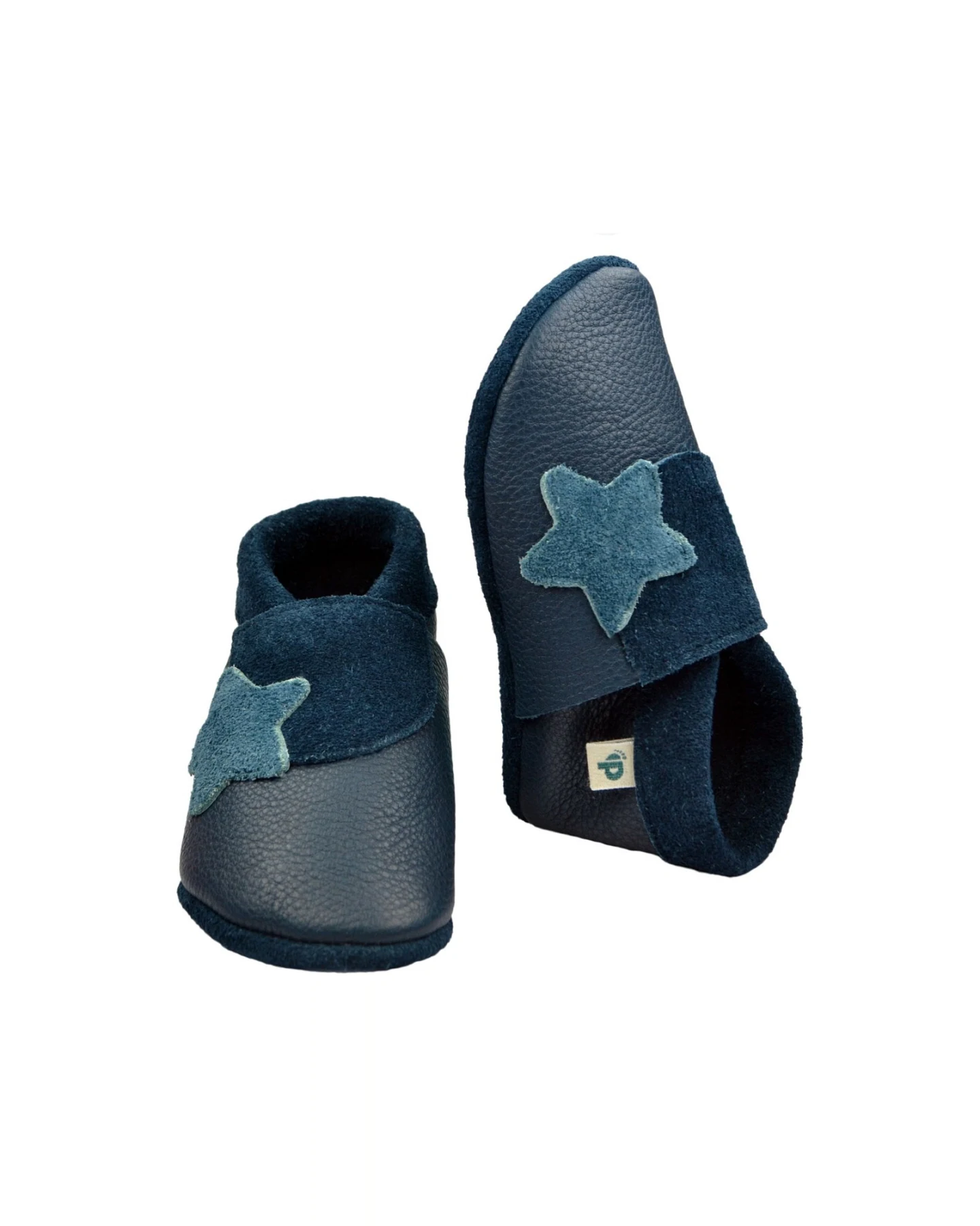 Baby und Kinder Hausschuhe Krabbelschuhe Ecopell Leder Stern paloma Gr.26 – Ansicht 2