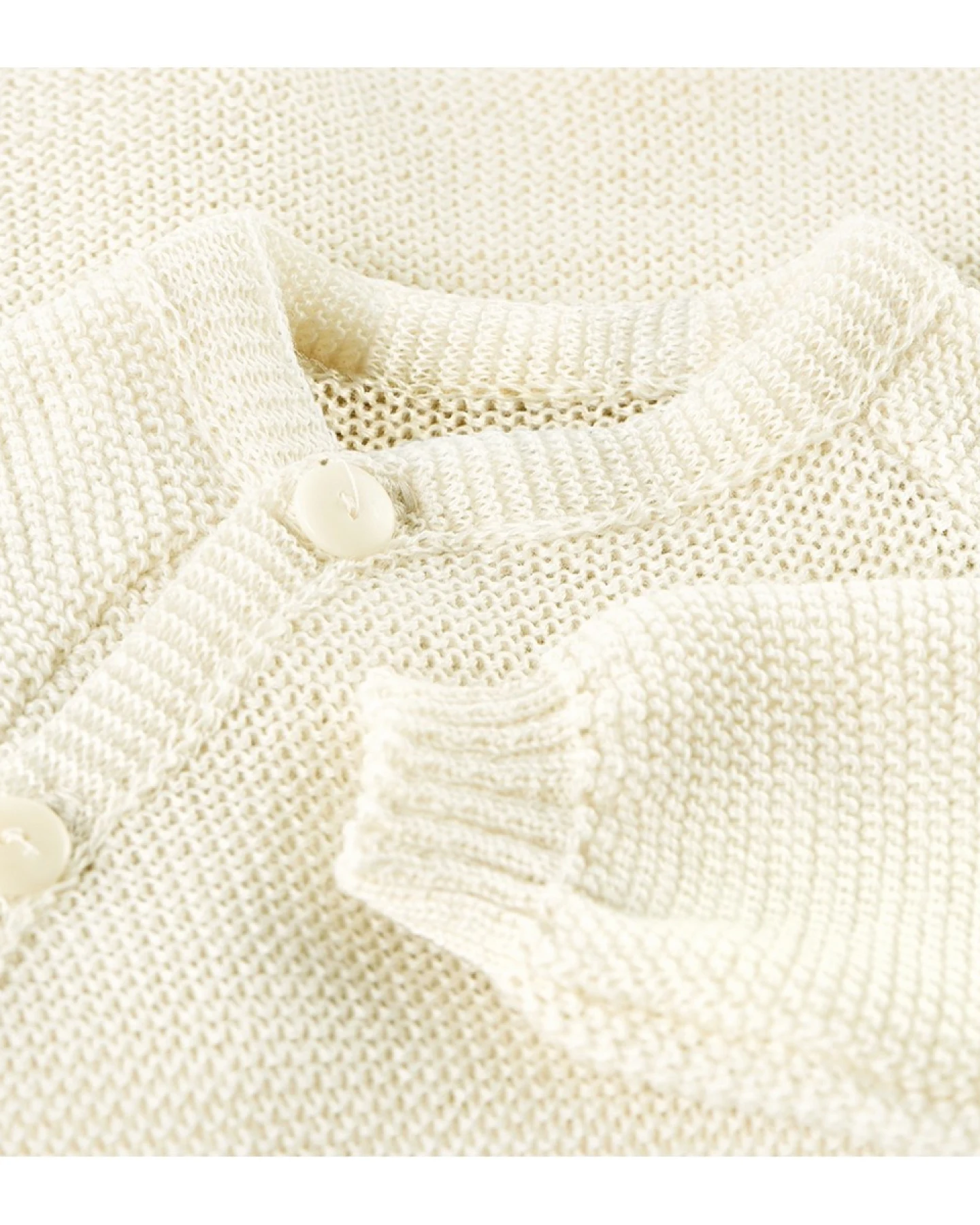 Baby Jacke Schlüttli Bio-Merinowolle natur Gr.50-56 – Ansicht 2