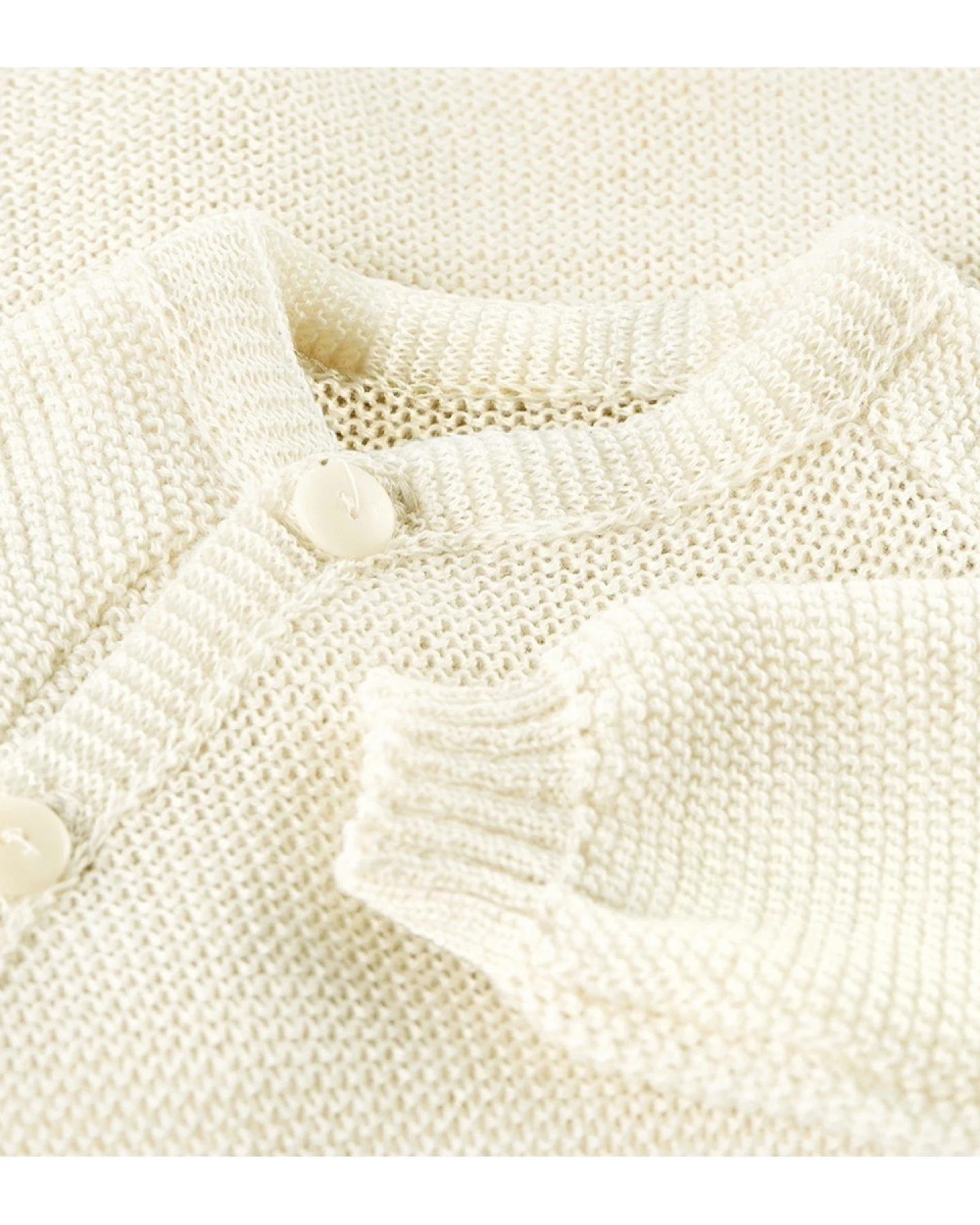 Baby Jacke Schlüttli Bio-Merinowolle natur Gr.50-56 – Ansicht 2