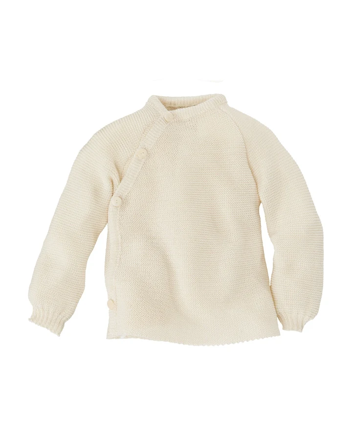 Baby Jacke Schlüttli Bio-Merinowolle natur Gr.62-68