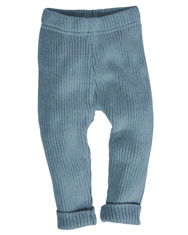 Baby und Kinder Leggings Bio-Baumwolle Strick blau Gr.74/80