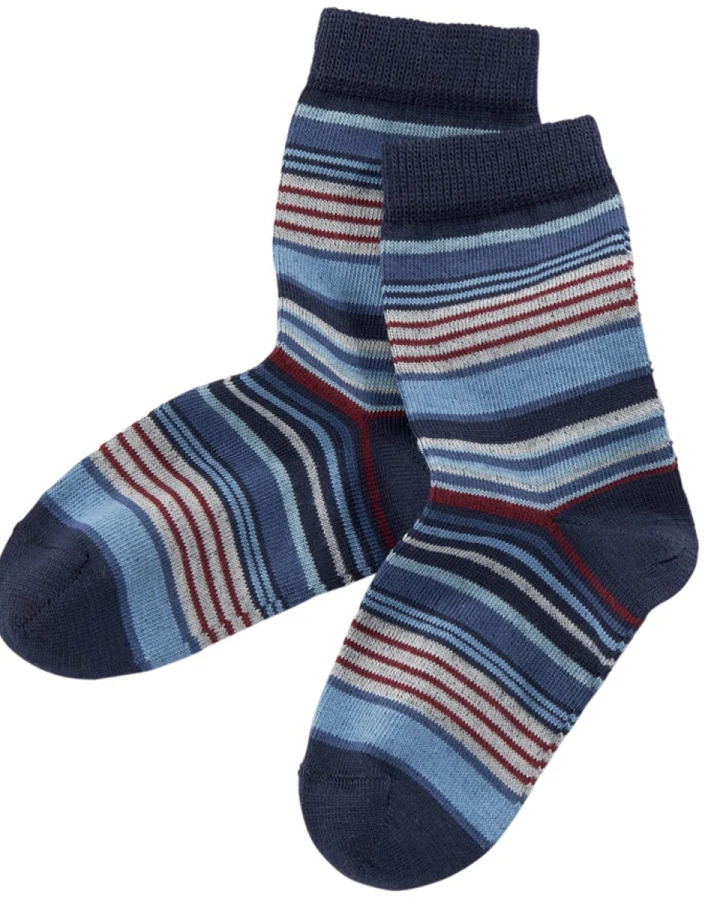 Kinder Ringelsocken blau-geringelt Gr.5-6