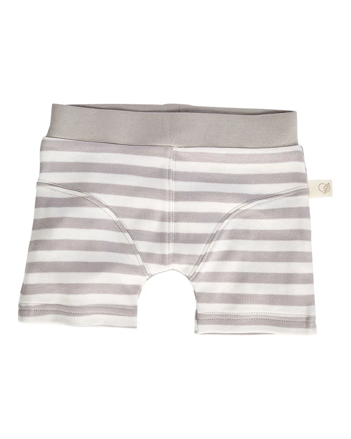 Jungen Boxershorts Bio-Baumwolle grau-off white Gr.98/104