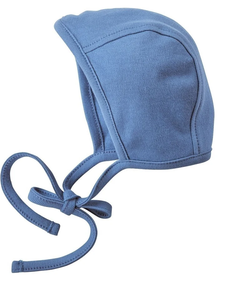 Babymütze Erstlingsmütze Bio-Baumwolle blau Gr. 50/56
