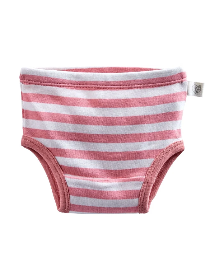 Kinder Slip Bio-Baumwolle rosa-off white Gr.86/92