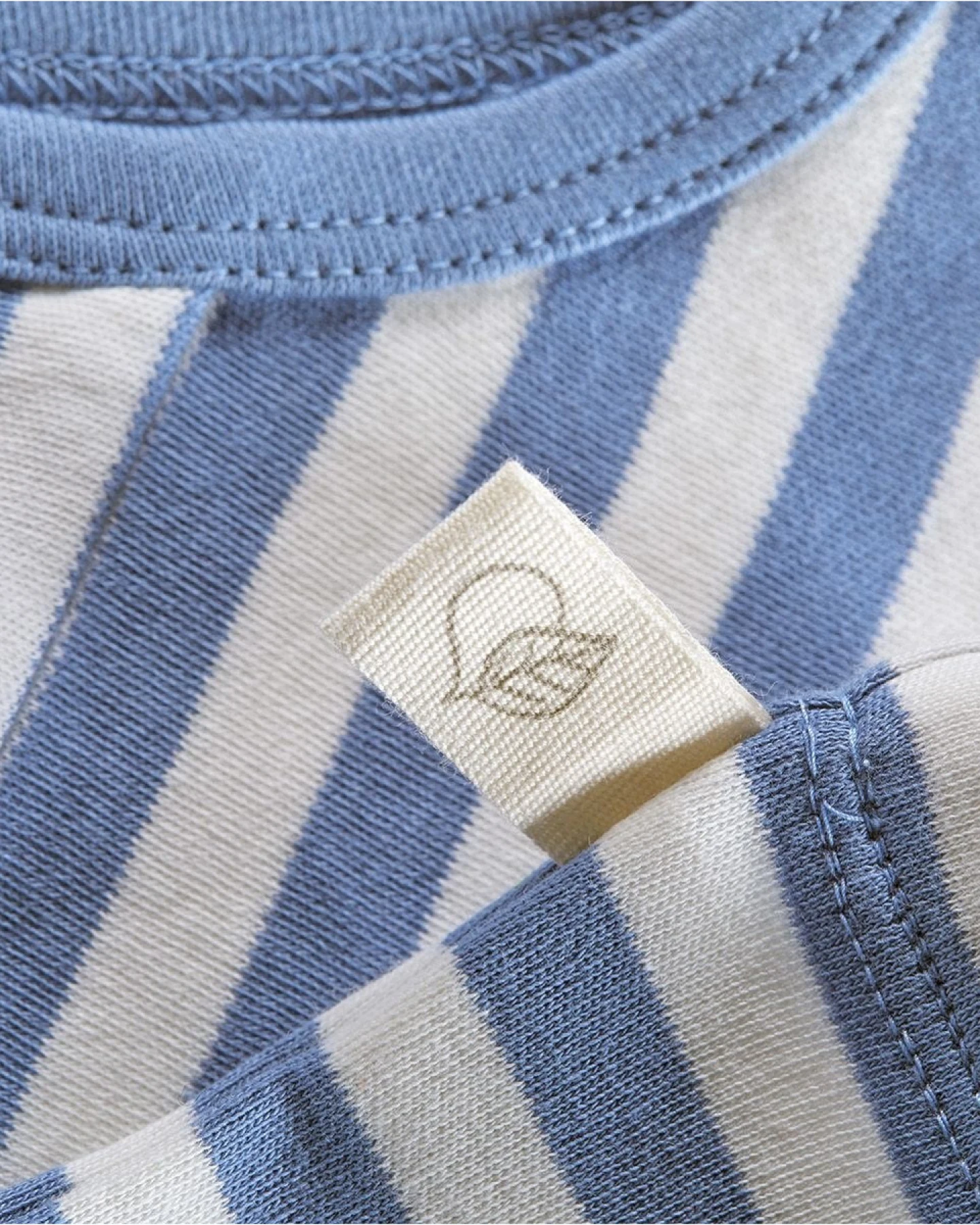 Kinder Slip Bio-Baumwolle blau-off white Gr.74/80 – Ansicht 2