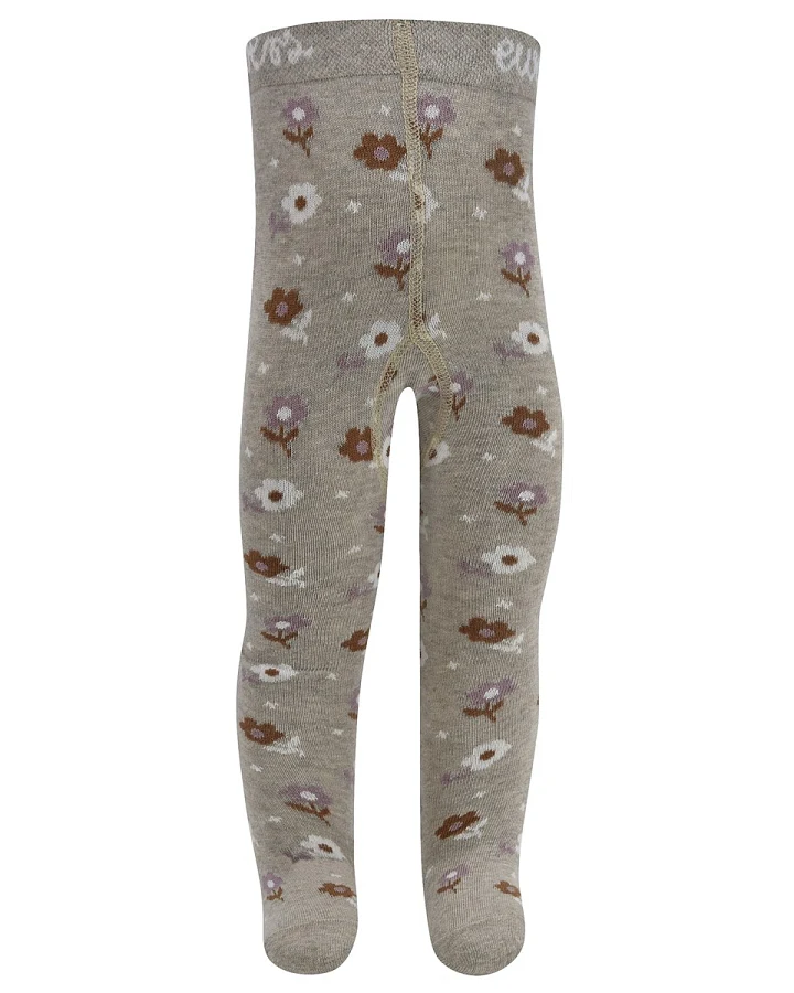 Baby- und Kinderstrumpfhose Blumen beige Gr.56