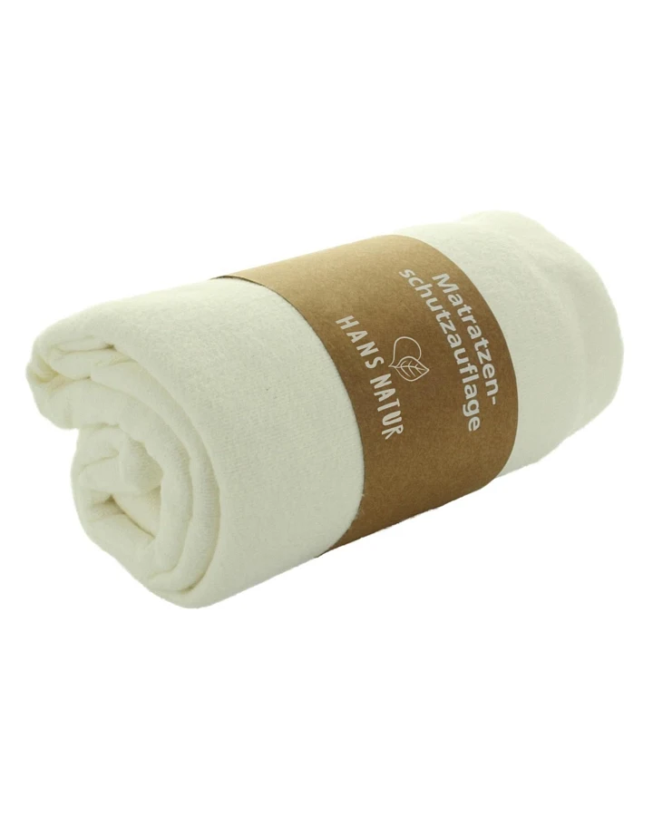 Matratzenauflage mit Spannecken Bio-Baumwolle natur Maße 60 x 120 cm