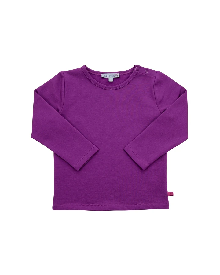 Kinder Langarmshirt Thermo Bio-Baumwolle grape Gr.98