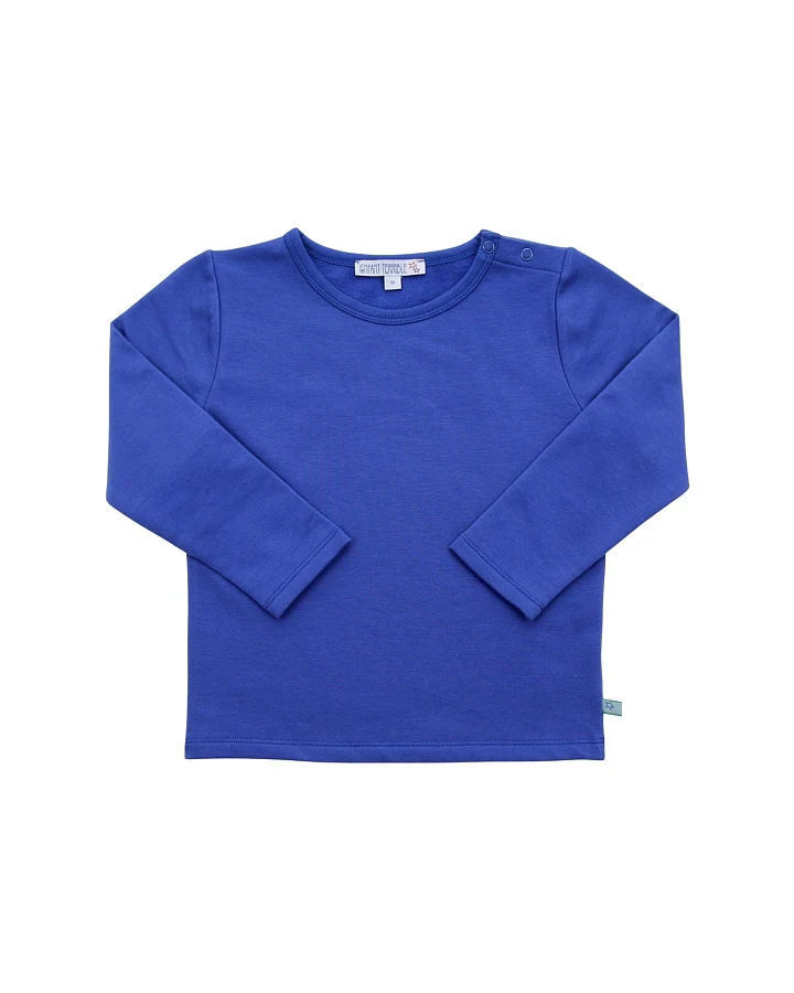 Kinder Langarmshirt Thermo Bio-Baumwolle cobalt Gr.86/92