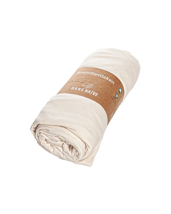 Spannbettlaken Bio-Baumwolle natur Steghöhe bis 25 cm 140x200 cm /160x200 cm