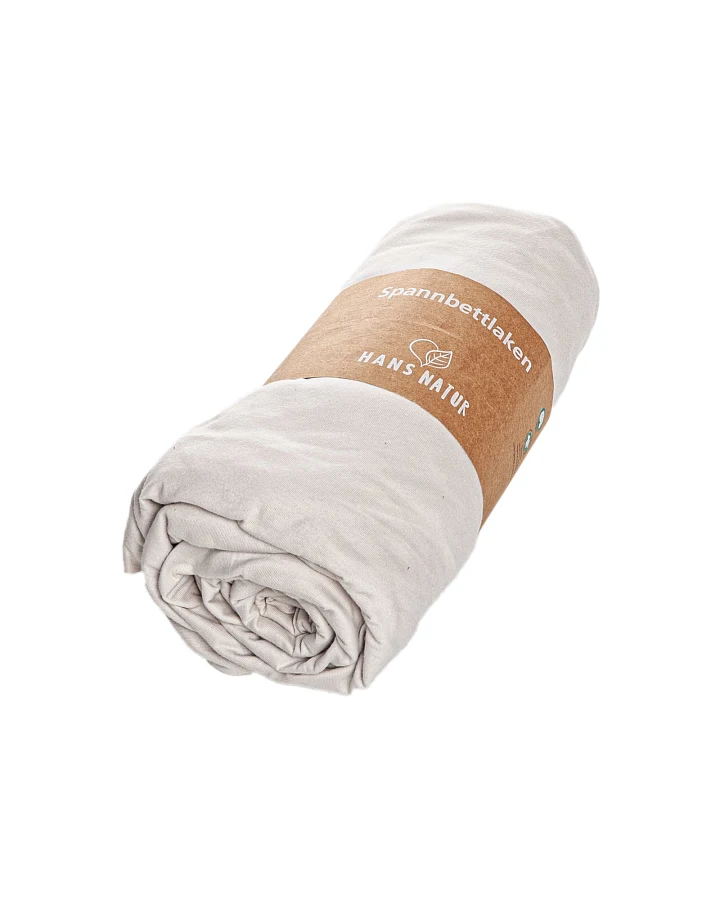 Spannbettlaken Bio-Baumwolle hellgrau Steghöhe bis 25 cm 90x200 cm / 100x220 cm