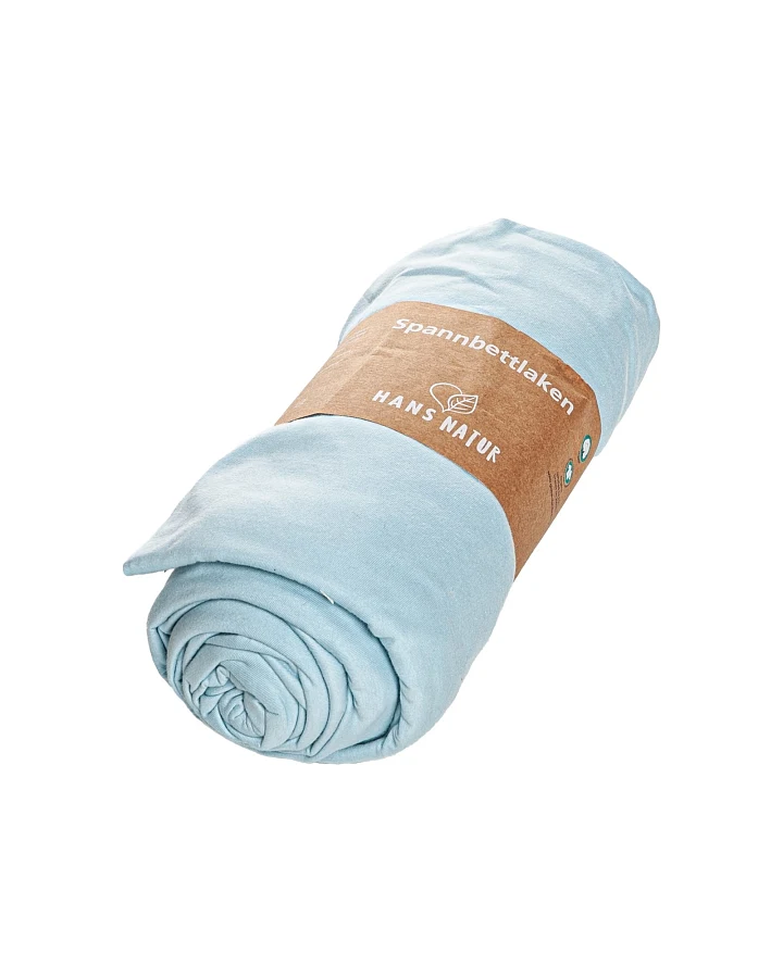 Spannbettlaken Bio-Baumwolle aqua Steghöhe bis 25 cm 140x200 cm /160x200 cm
