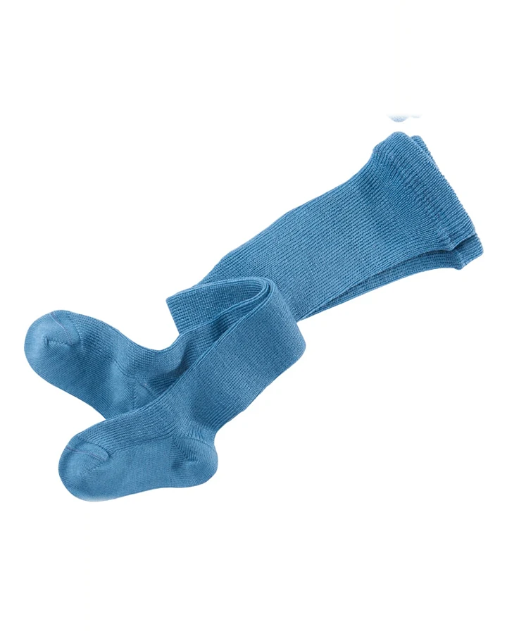 Baby Strumpfhose Bio-Schurwolle bergblau Gr.01