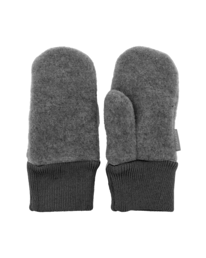 Kinder Fausthandschuhe mit Daumen, mittelgraumeliert Gr. 2 (2-4 Jahre)