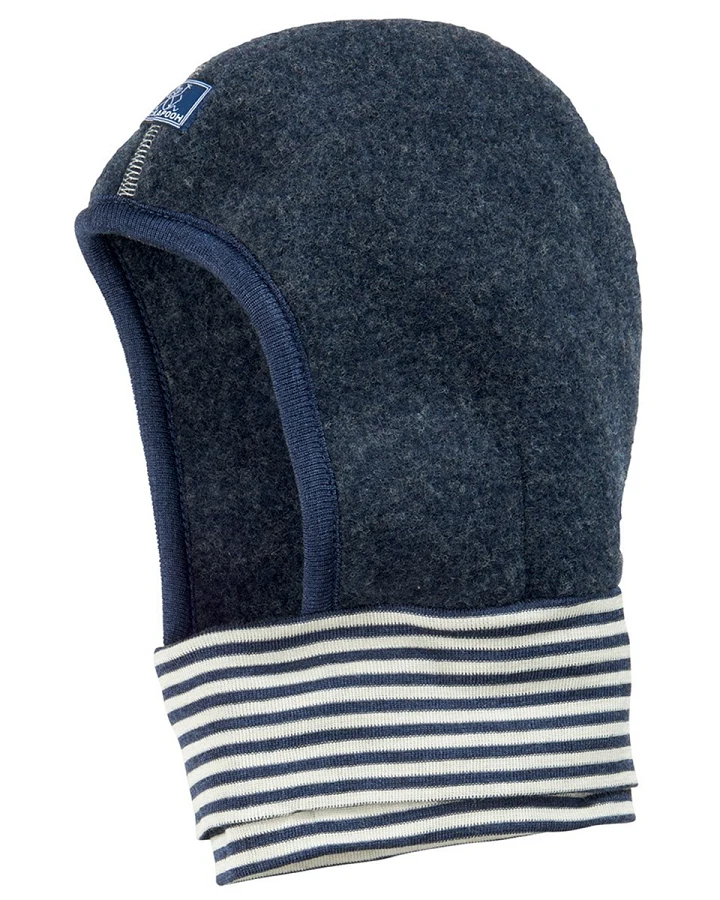Pickapooh Baby und Kinder Schlupfmütze Schlüpfli Wolle Seide Fleece marine Gr.48
