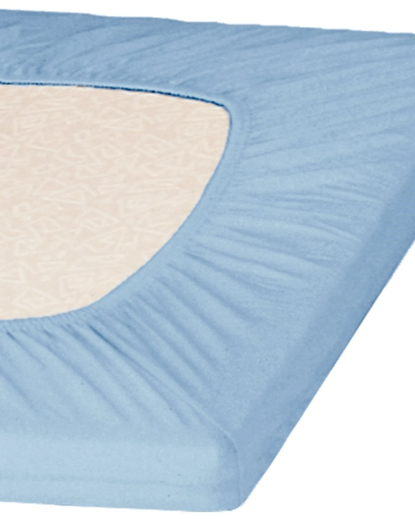 Spannbettlaken Bio-Baumwolle Jersey hellblau Gr.3 (140x200x18-160x200x18 cm) – Ansicht 2