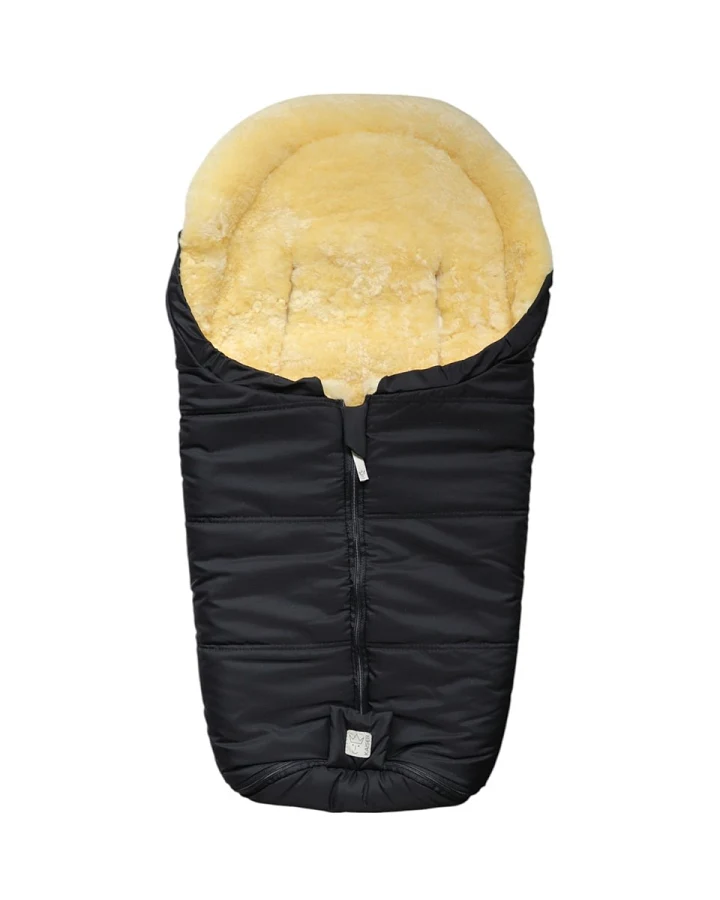 Kaiser Naturfellprodukte Lammfell Fußsack "NAADJA" schwarz ca. 80 x 37 cm