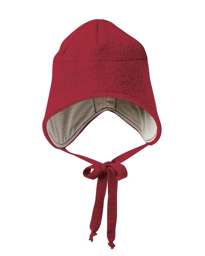 Disana Baby und Kinder Mütze Bio-Merinowolle bordeaux Gr.46-50