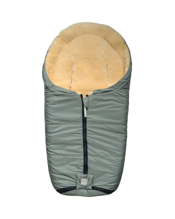 Kaiser Naturfellprodukte Lammfell Fußsack "NAADJA" salbei green ca. 80 x 37 cm