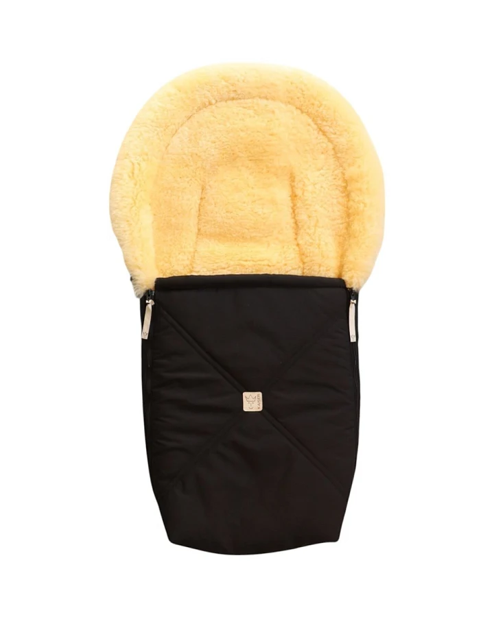 Kaiser Naturfellprodukte Lammfell Fußsack "EMMY" schwarz ca. 80 x 37 cm