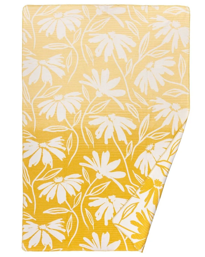 Jacquard-Wohndecke Ella zartgelb ca. 150x200 cm, ca. 320g/m²