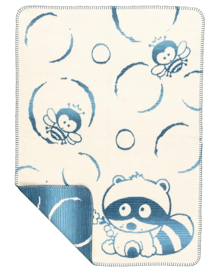 Kuschel- und Krabbeldecke BW Bubbels bluestone 75 x 100 cm cm, ca. 450g/m²