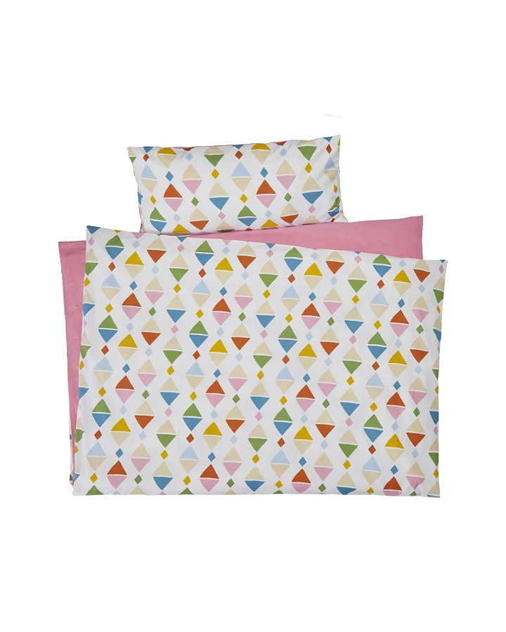 Kinderbettwäsche Bio-Baumwolle Ethno Bettbezug 135 x 200 cm, Kissen 40 x 80 cm