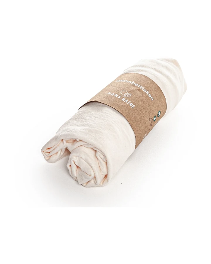 Spannbettlaken Bio-Baumwolle Biber natur Maße 50 x 80 x 11cm