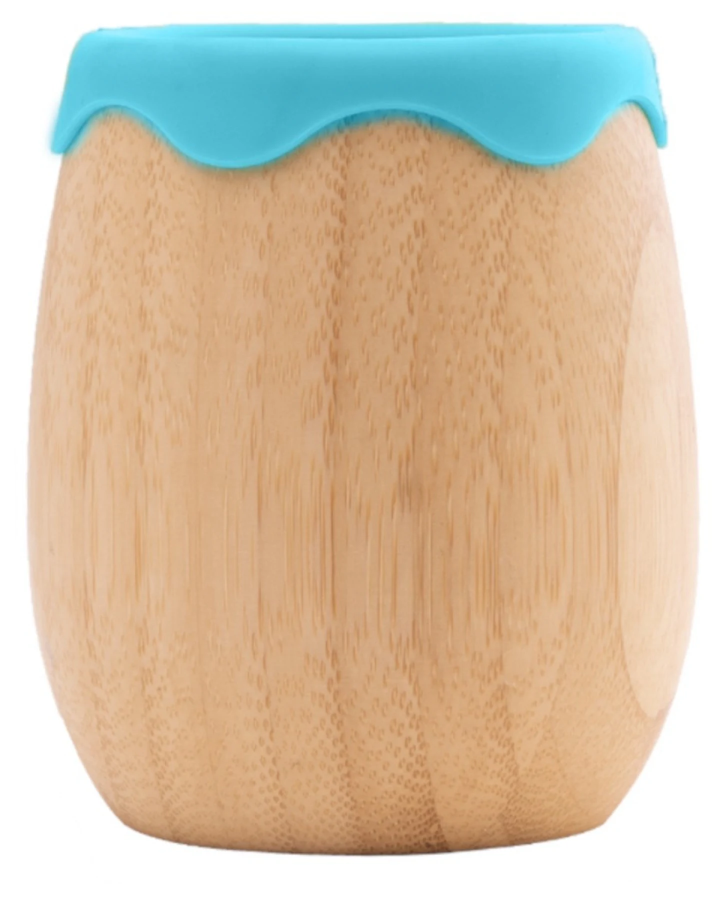 Kindergeschirr Becher, aus Bambus, blau Maße 9 x 6 cm – Ansicht 2