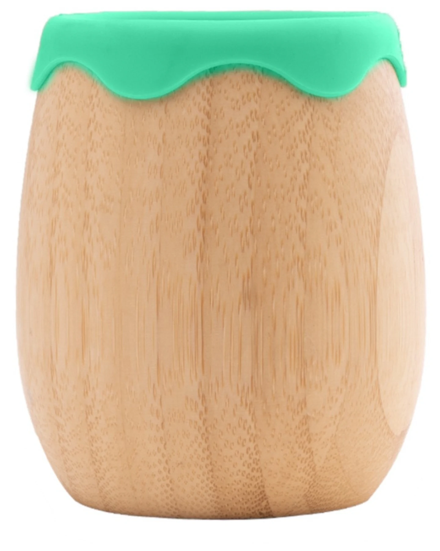 Kindergeschirr Becher, aus Bambus, grün Maße 9 x 6 cm – Ansicht 2