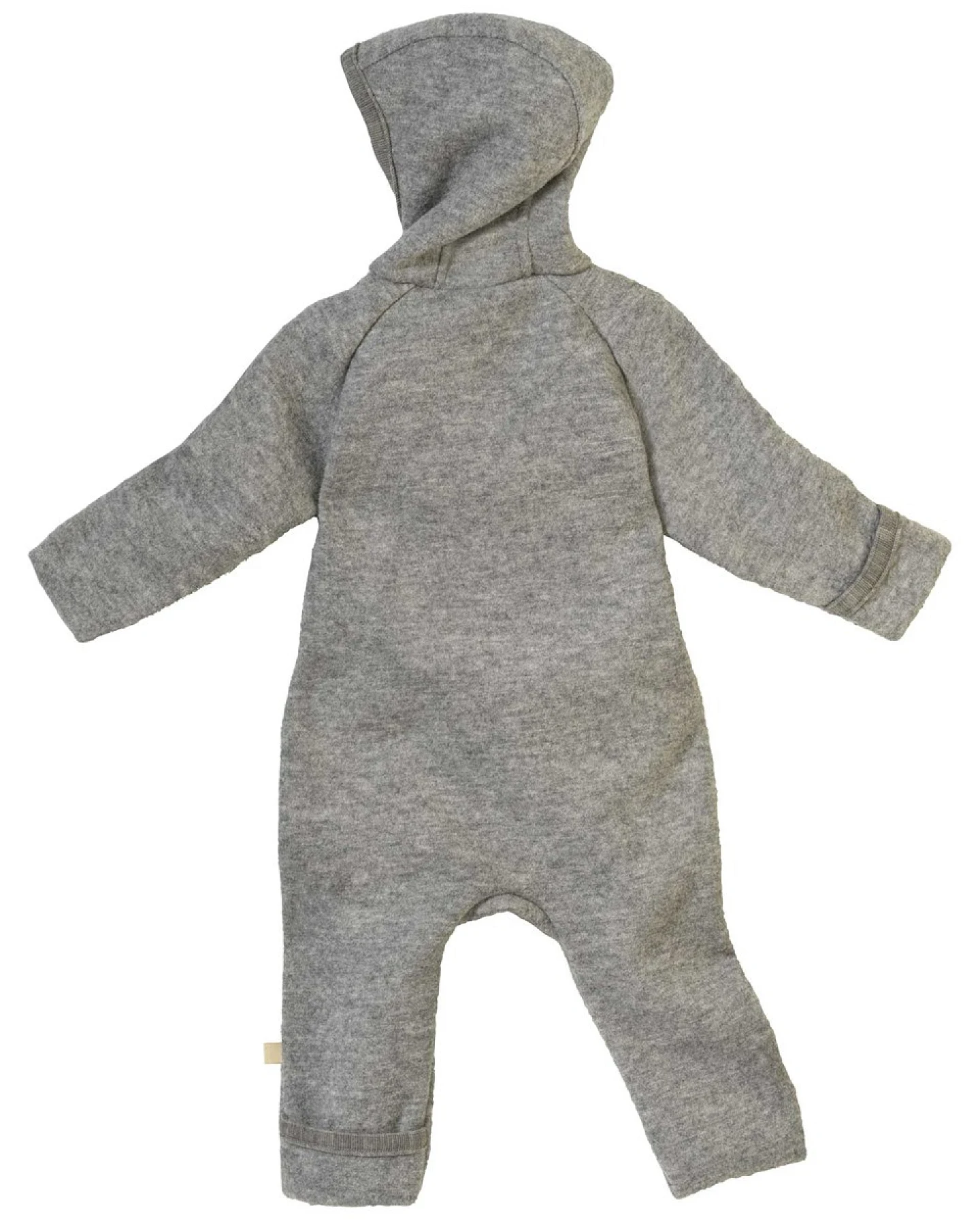 Disana Baby Walk-Overall mit Zipper Bio-Merinowolle hellgrau Gr.74/80 – Ansicht 2