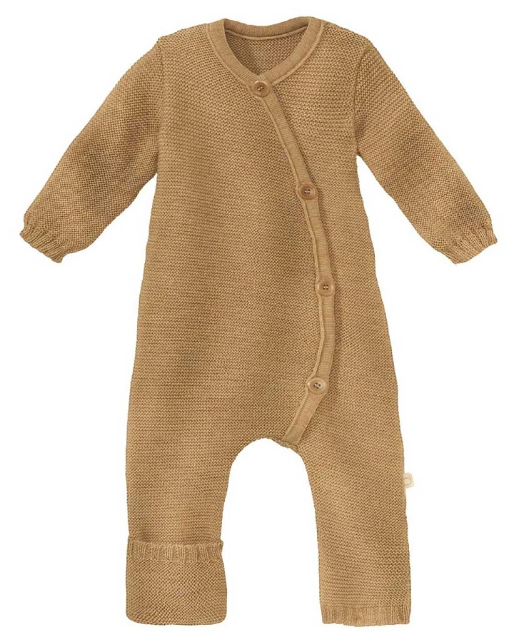 Disana Baby Overall Bio-Merinowolle Strick Qualität karamell Gr. 50/56