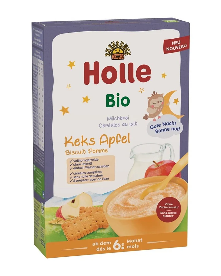 Holle Bio-Babybrei Milchbrei Keks-Apfel 250 g ab dem 6. Monat