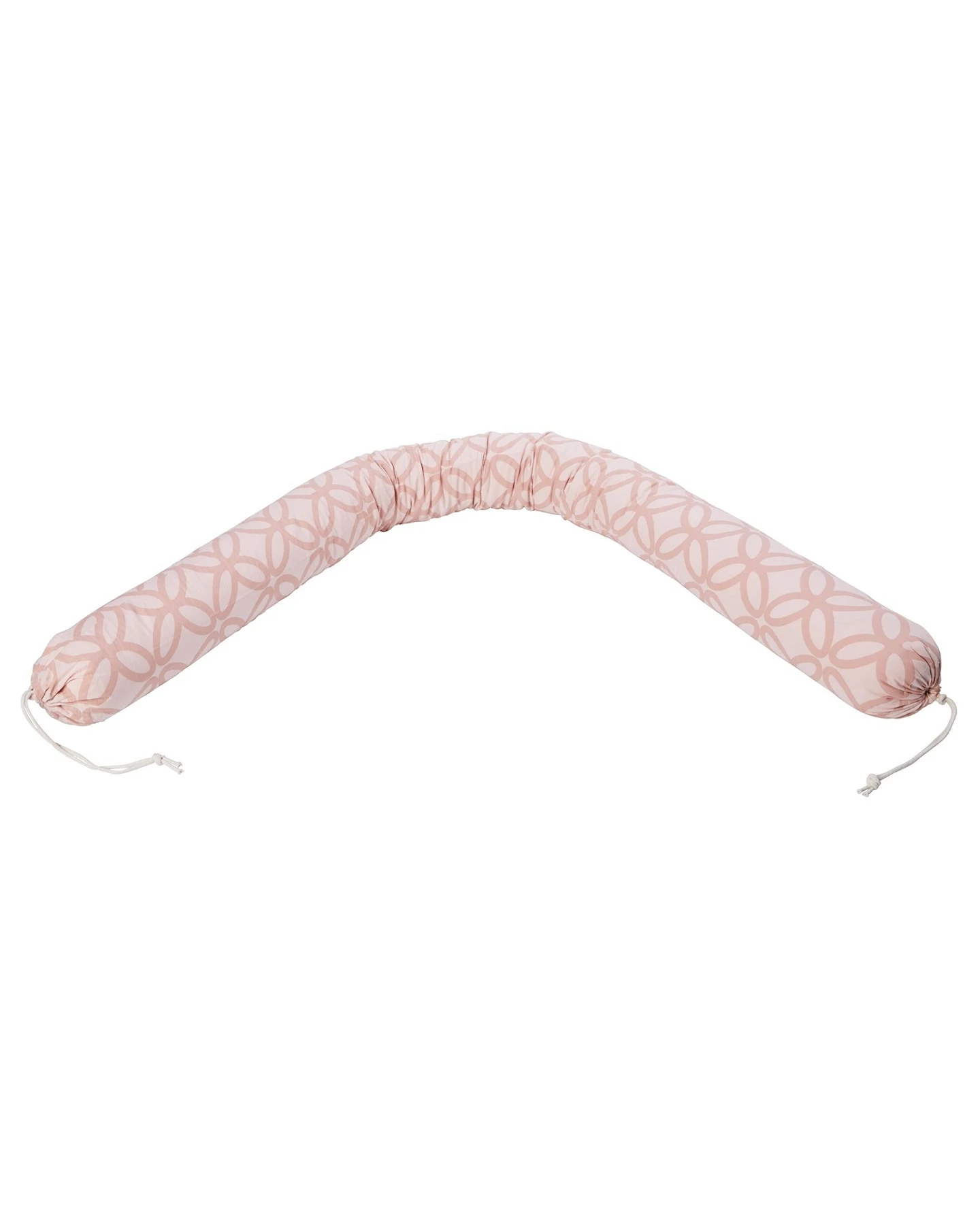 Stillkissen, Bezug Bio-Baumwolle Füllung Kapok, Blume rosé Maße 12 x 160 cm – Ansicht 2
