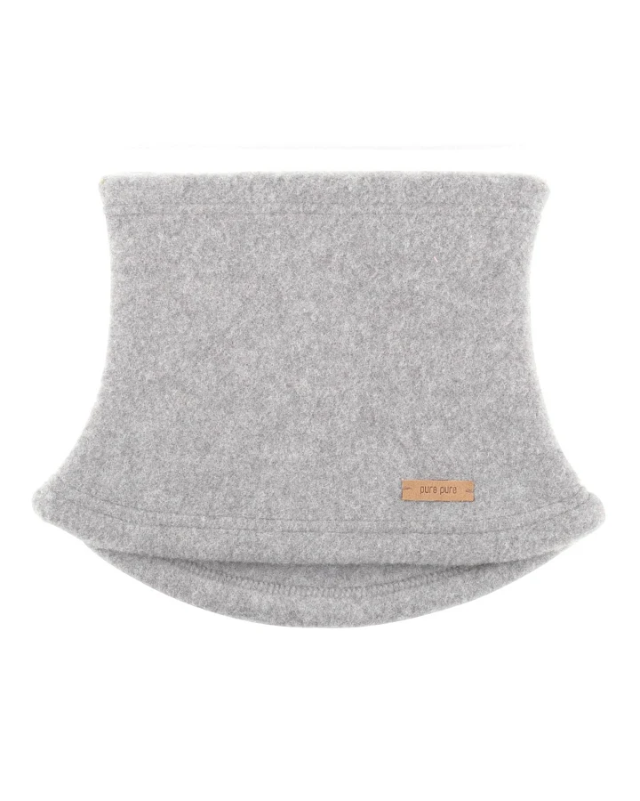 PURE PURE by Bauer Baby und Kinder Schlupfschal Bio-Merinowolle Fleece moonrock Gr. 1, Maße 21 x 20 cm