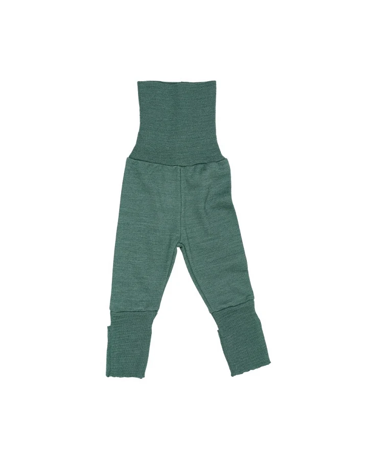 Baby Hose mit hohem Bund Wolle Seide Frottee salbei Gr.62/68