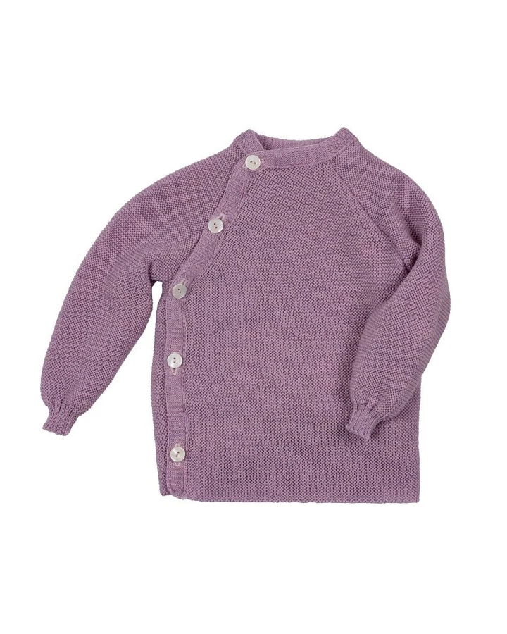 Baby Jacke Schlüttli Bio-Merinowolle lilac Gr.50/56