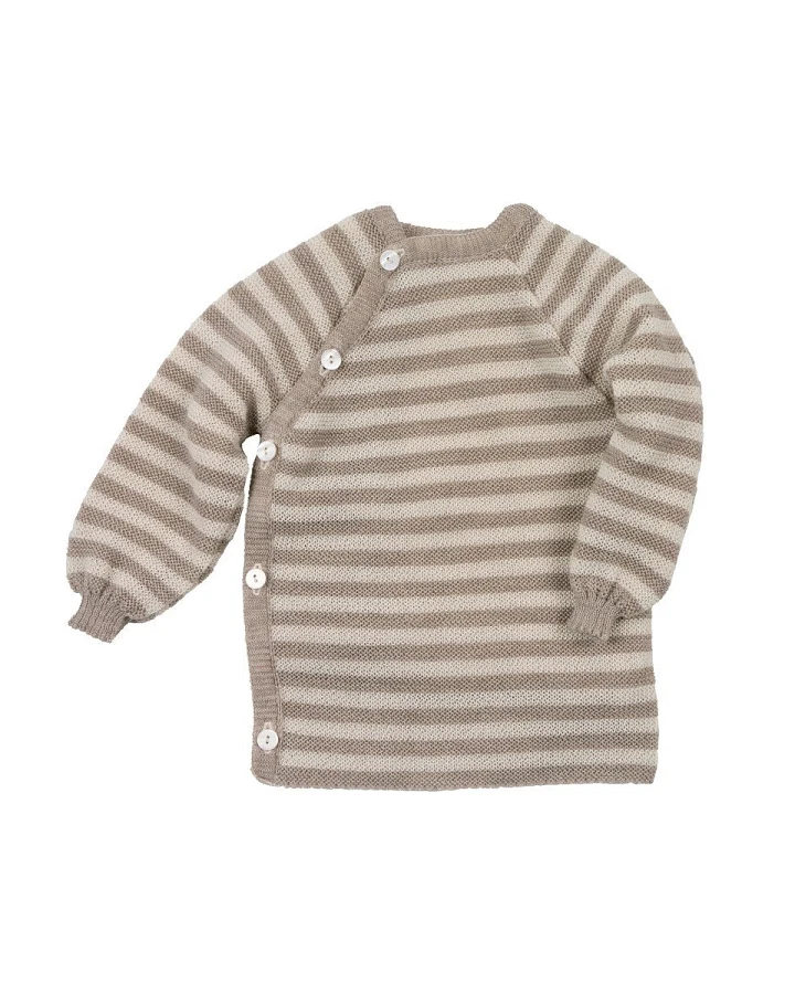Baby Jacke Schlüttli Bio-Merinowolle savanne-natur Gr.62/68