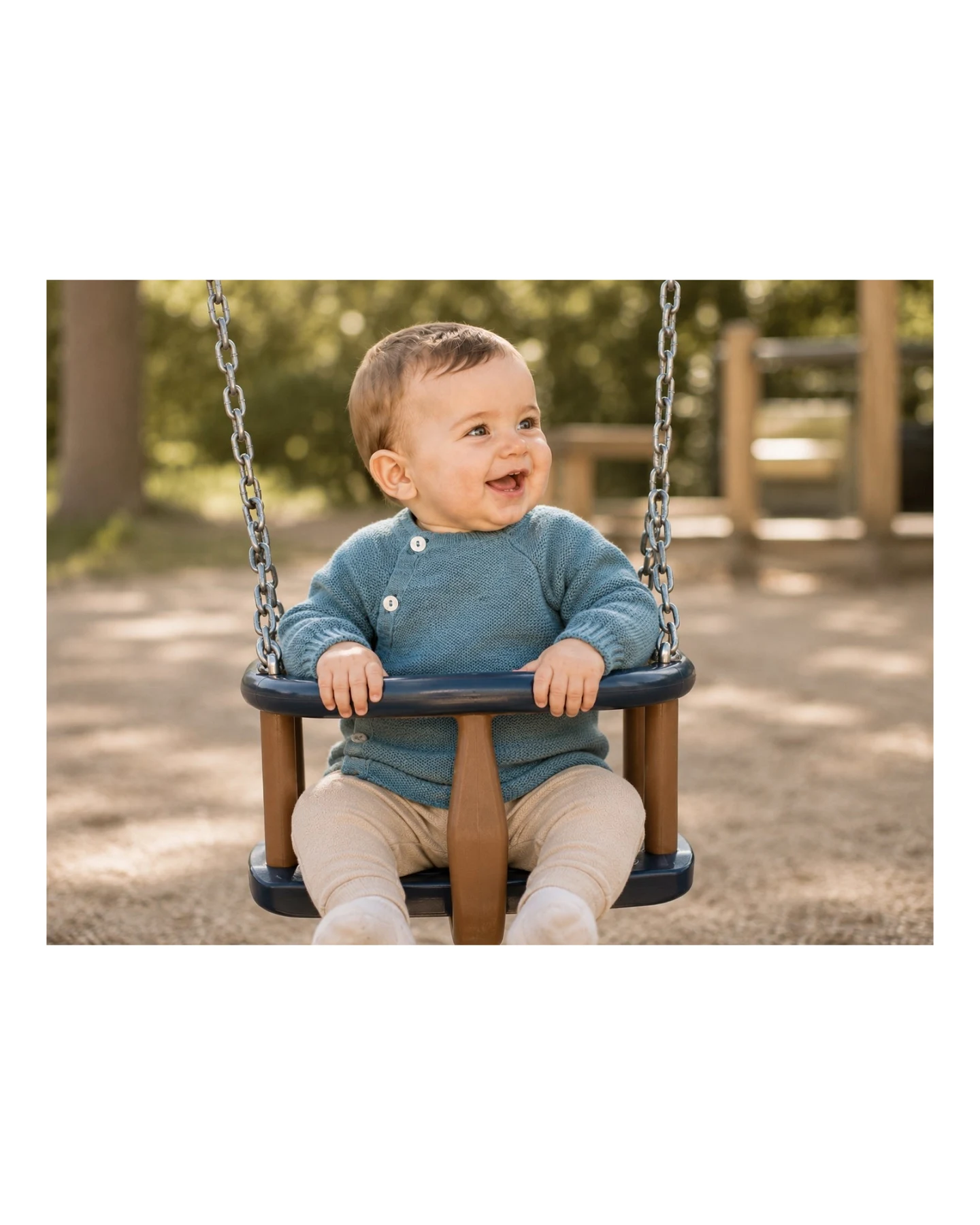 Baby Jacke Schlüttli Bio-Merinowolle aqua Gr.50/56 – Ansicht 2