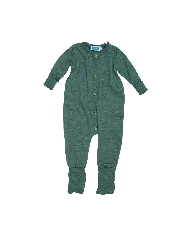 Baby Overall Wolle Seide salbei Gr.74/80