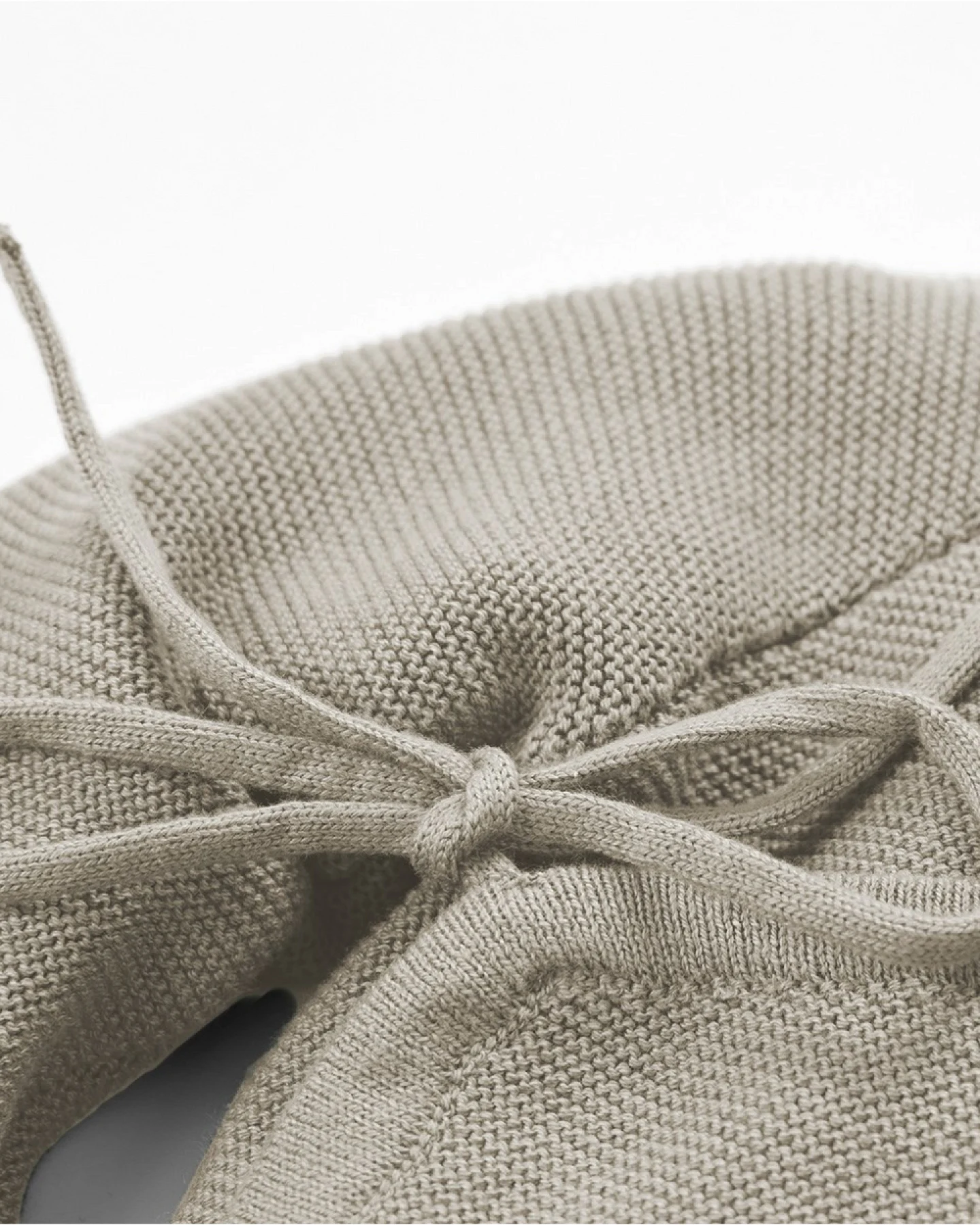 Baby und Kinder Jacke zum Wickeln Strick-Qualität Bio-Baumwolle beige Gr. 62/68 – Ansicht 2