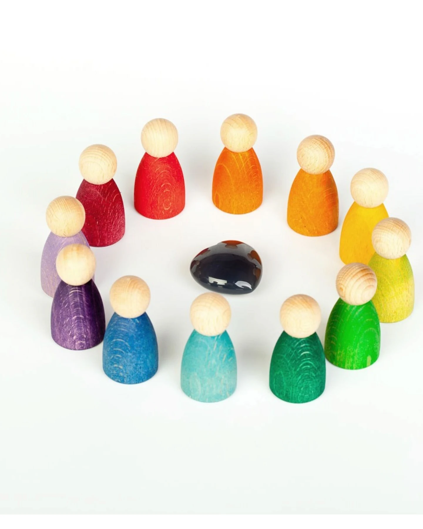 Holzfiguren "Nins", 12-teilig, bunt 12 Figuren – Ansicht 2