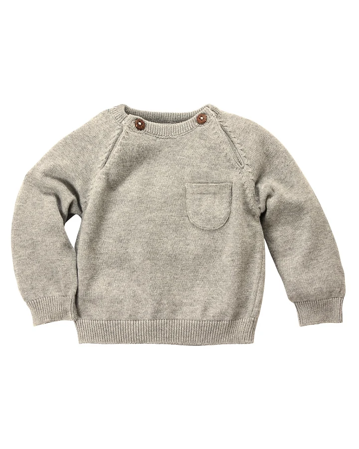 Baby und Kinder Pullover Feinstrick Bio-Baumwolle beige Gr. 62/68