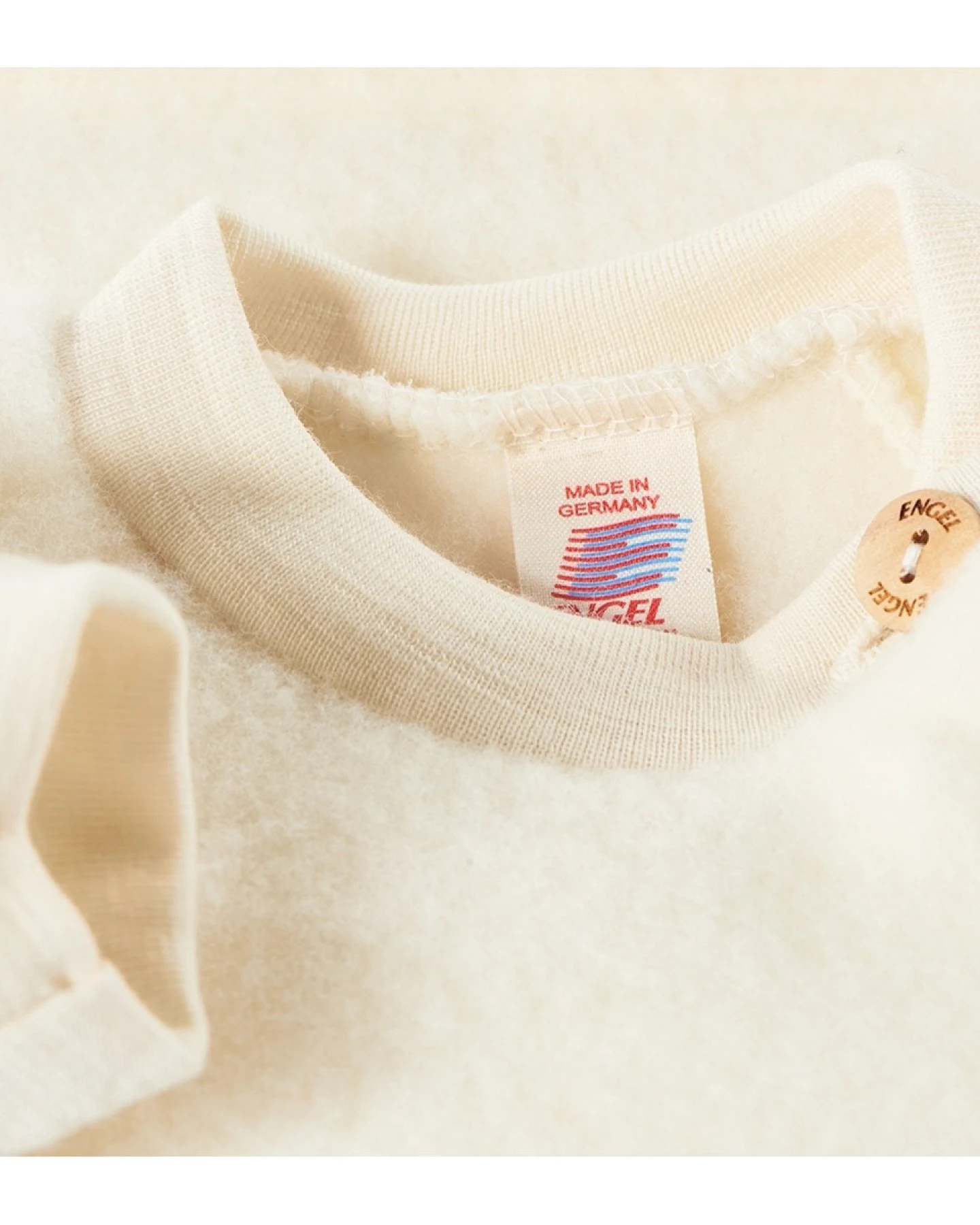Engel Natur Baby Pullover Bio-Merinowolle Fleece natur Gr. 62/68 – Ansicht 2