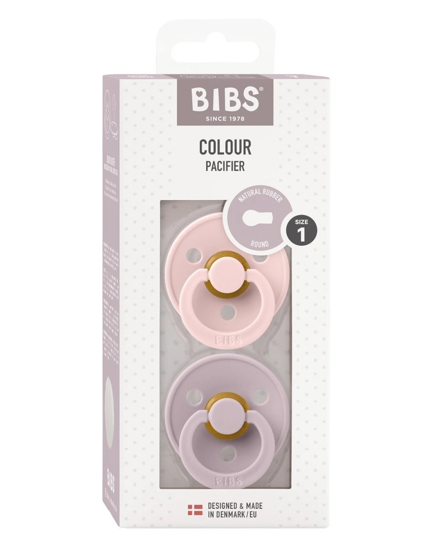 BIBS Schnuller Naturlatex "Colour" 2er Pack kirschförmig blossom-lilac 0-6 Monate – Ansicht 2
